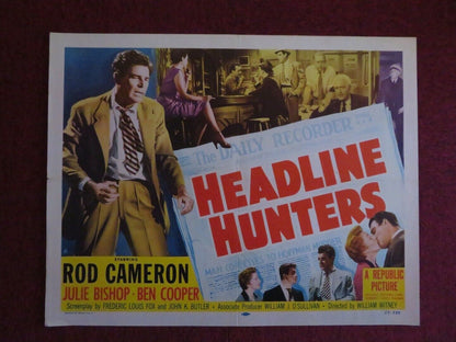 HEADLINE HUNTERS US HALF SHEET (22"x 28")  POSTER  ROD CAMERON 1955