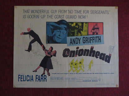 ONIONHEAD US HALF SHEET (22"x 28")  POSTER ANDY GRIFFITH WALTER MATTHAU 1958