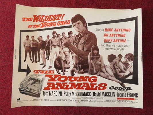 THE YOUNG ANIMALS US HALF SHEET (22"x 28")  POSTER TOM NARDINI 1968