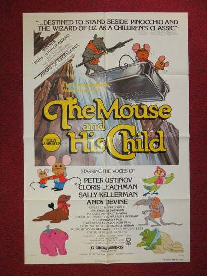 THE MOUSE AND HIS CHILD FOLDED US ONE SHEET POSTER PETER USTINOV 1977