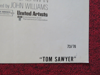 TOM SAWYER  FOLDED US ONE SHEET POSTER JOHNNY WHITAKER CELESTE HOLM 1973