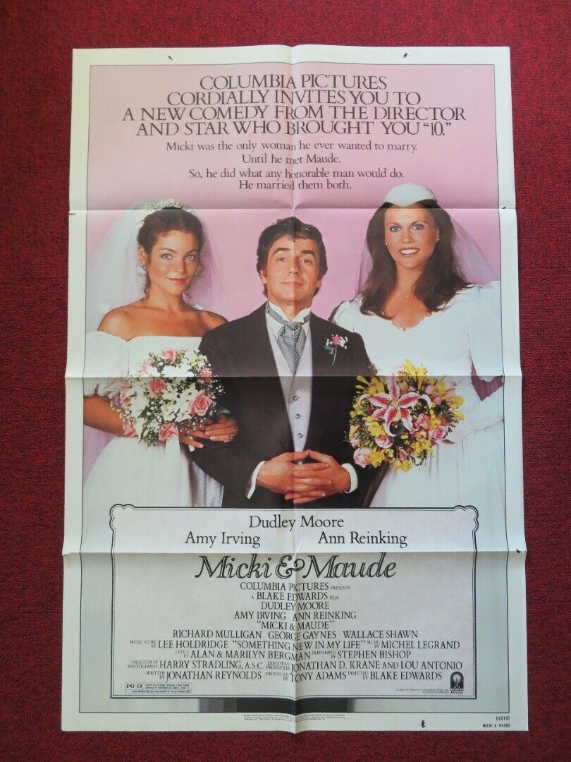 MICKI AND MAUDE FOLDED US ONE SHEET POSTER DUDLEY MOORE AMY IRVING 1984