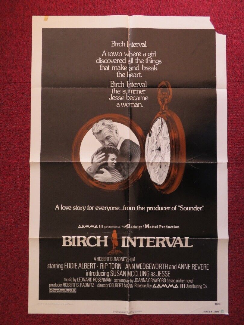 BIRCH INTERVAL FOLDED US ONE SHEET POSTER EDDIE ALBERT RIP TORN 1976