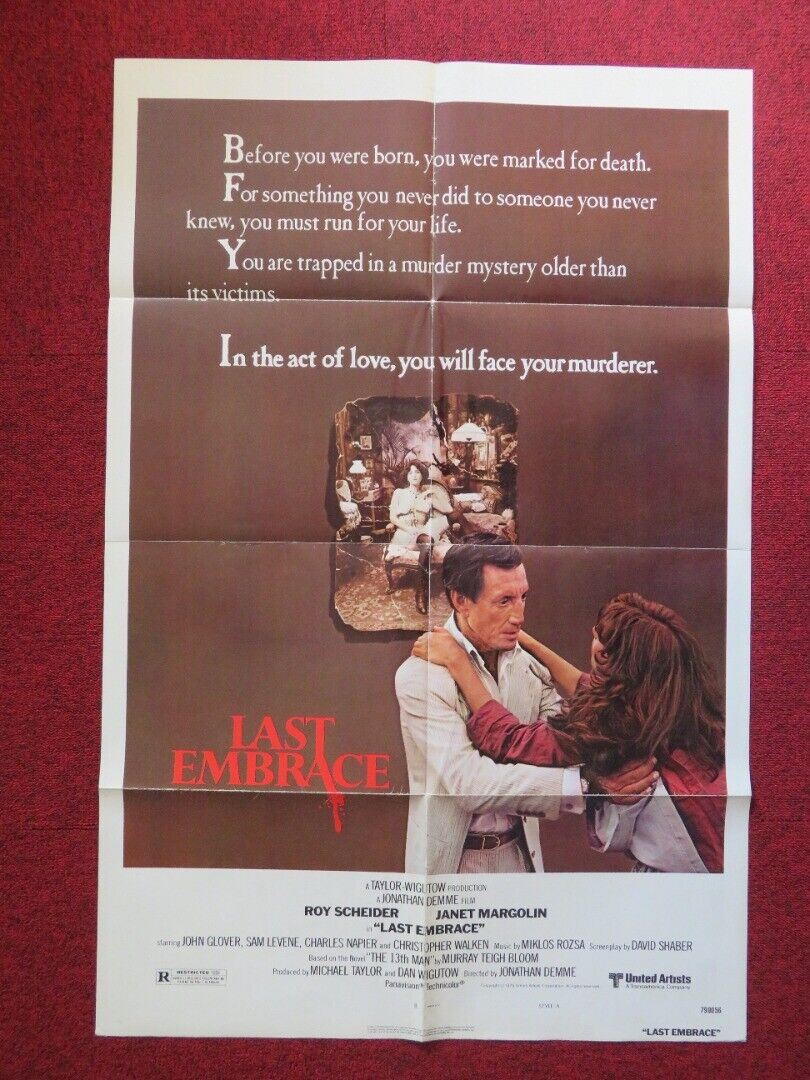 LAST EMBRACE - STYLE A  FOLDED US ONE SHEET POSTER ROY SCHEIDER 1979