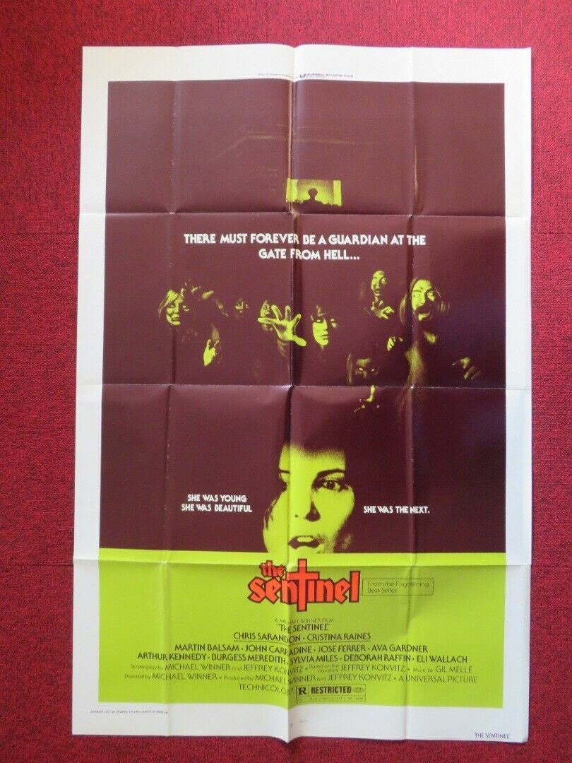 THE SENTINEL  FOLDED US ONE SHEET POSTER MICHAEL WINNER CHRIS SARANDON 1977