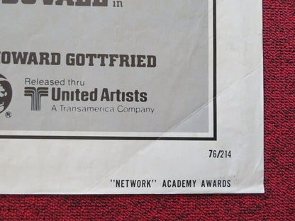 NETWORK FOLDED US ONE SHEET POSTER ACADEMY AWARDS ROBERT DUVALL FAYE DUNAWAY '76