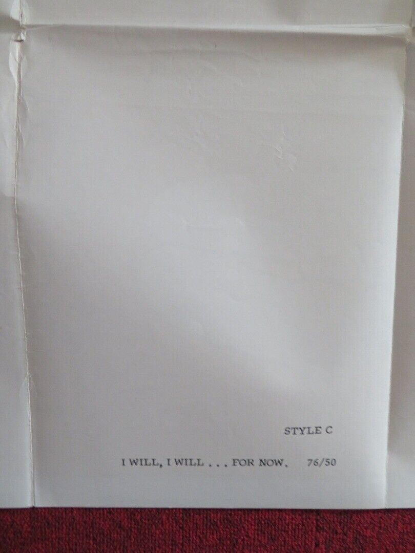 I WILL, I WILL, FOR NOW STYLE C FOLDED US ONE SHEET POSTER DIANE KEATON 1976