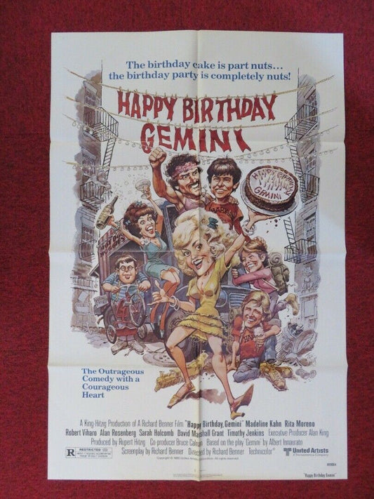 HAPPY BIRTHDAY GEMINI FOLDED US ONE SHEET POSTER MADELINE KHAN RITA MORENO 1980