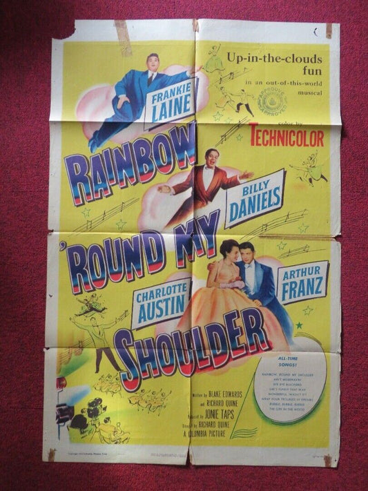 RAINBOW ROUND MY SHOULDER FOLDED US ONE SHEET POSTER FRANKIE LAINE 1952