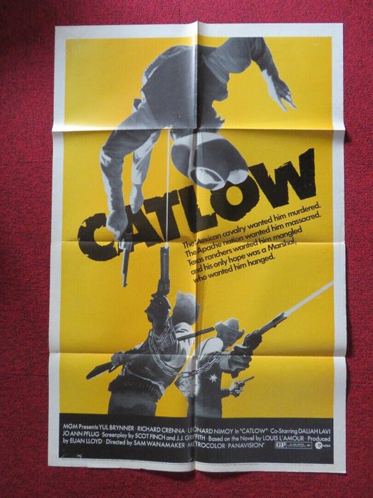 CATLOW FOLDED US ONE SHEET POSTER YUL BRYNNER LEONARD NIMOY 1971