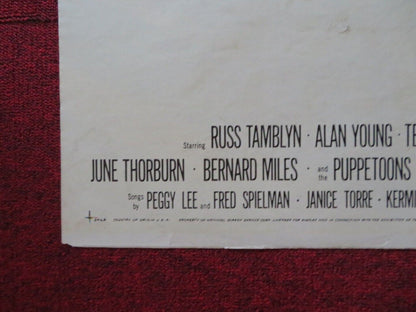 TOM THUMB FOLDED US ONE SHEET POSTER RUSS TAMBLYN ALAN YOUNG 1958