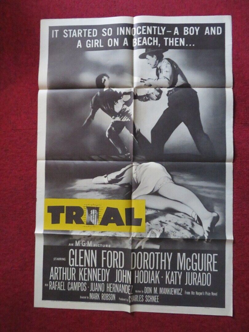 TRIAL FOLDED US ONE SHEET POSTER GLEN FORD DOROTHY MCGUIRE 1955