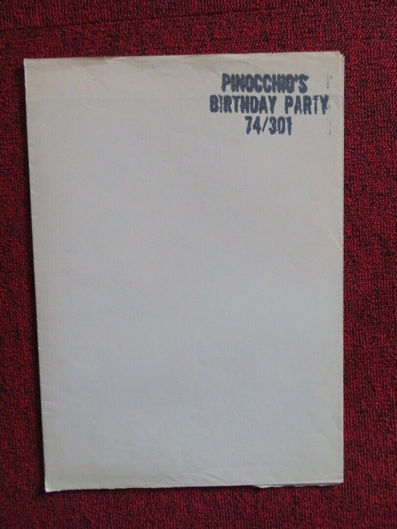 PINOCCHIOS BIRTHDAY PARTY FOLDED US ONE SHEET POSTER JEFF BRAUNSTEIN 1973