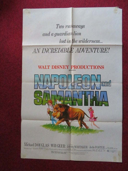 NAPOLEAN AND SAMANTHA FOLDED US ONE SHEET POSTER MICHAEL DOUGLAS WILL GEER 1972