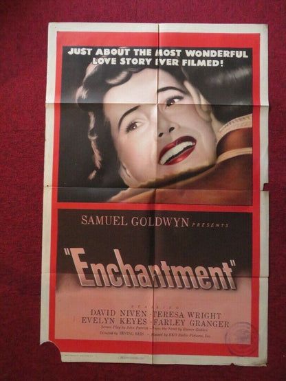 ENCHANTMENT FOLDED US ONE SHEET POSTER DAVID NIVEN TERESA WRIGHT 1948