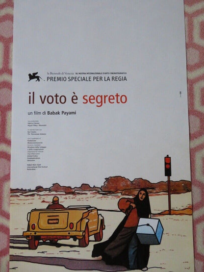 IL VOTO E SEGRETO / Secret Ballot ITALIAN LOCANDINA (27.5"x13") POSTER 2001