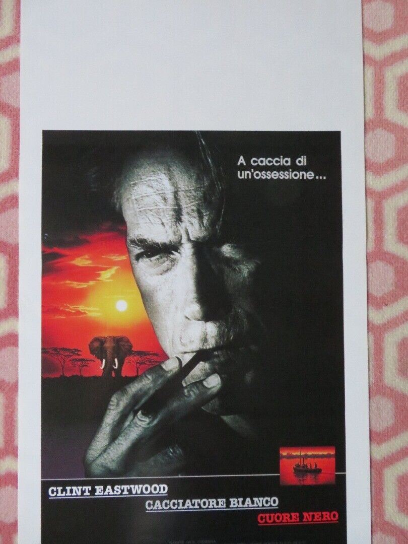 CACCIATORE BIANCO CUORE NERO ITALIAN LOCANDINA (27.5"x13") POSTER C EASTWOOD '90