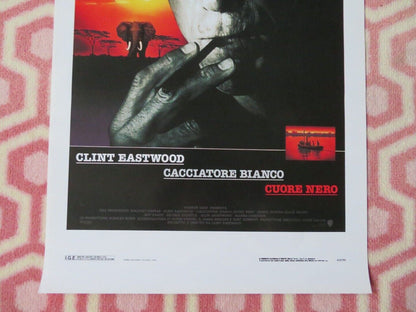 CACCIATORE BIANCO CUORE NERO ITALIAN LOCANDINA (27.5"x13") POSTER C EASTWOOD '90