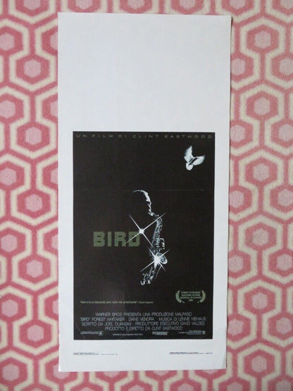 BIRD  ITALIAN LOCANDINA (27.5"x13") POSTER CLINT EASTWOOD FOREST WHITAKER 1988