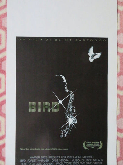 BIRD  ITALIAN LOCANDINA (27.5"x13") POSTER CLINT EASTWOOD FOREST WHITAKER 1988