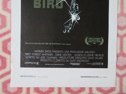 BIRD  ITALIAN LOCANDINA (27.5"x13") POSTER CLINT EASTWOOD FOREST WHITAKER 1988