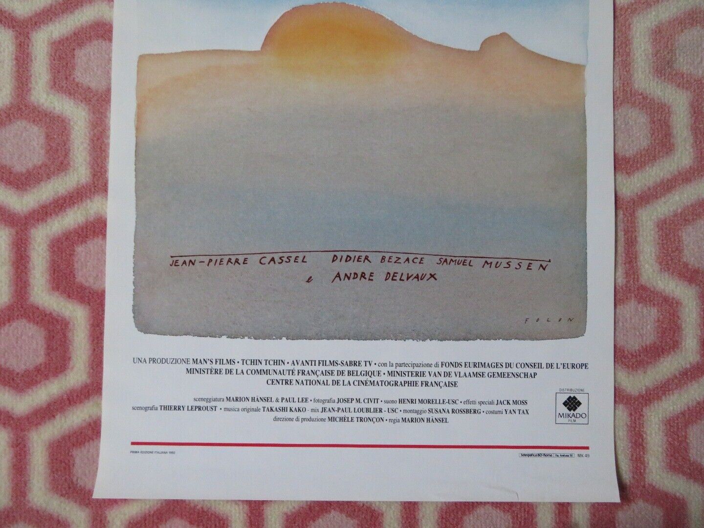 Sulla Terra come in cie ITALIAN LOCANDINA (27.5"x13") POSTER MARION HANSSEL 1992