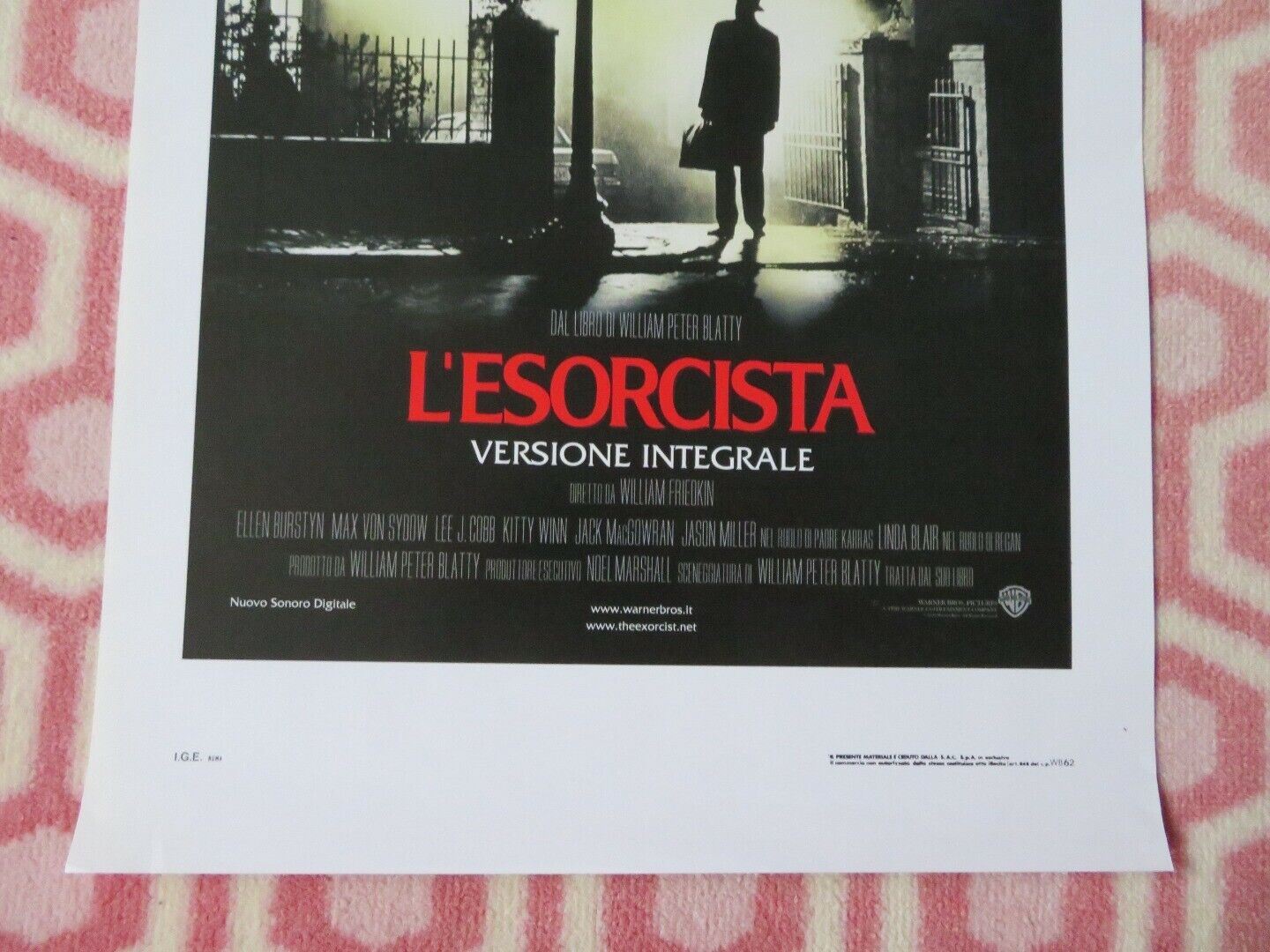 THE EXORCIST ITALIAN LOCANDINA (27.5"x13") POSTER LINDA BLAIR 2001