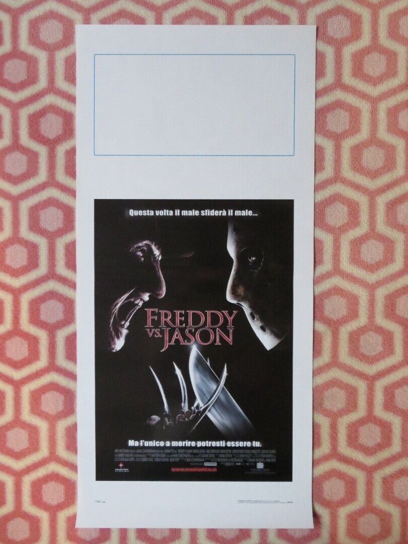 FREDDY VS. JASON  ITALIAN LOCANDINA (27.5"x13") POSTER WES CRAVEN 2003