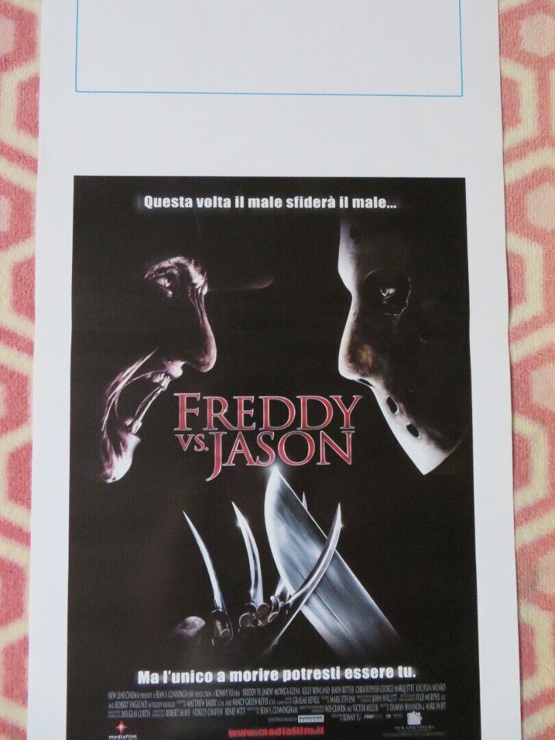 FREDDY VS. JASON  ITALIAN LOCANDINA (27.5"x13") POSTER WES CRAVEN 2003