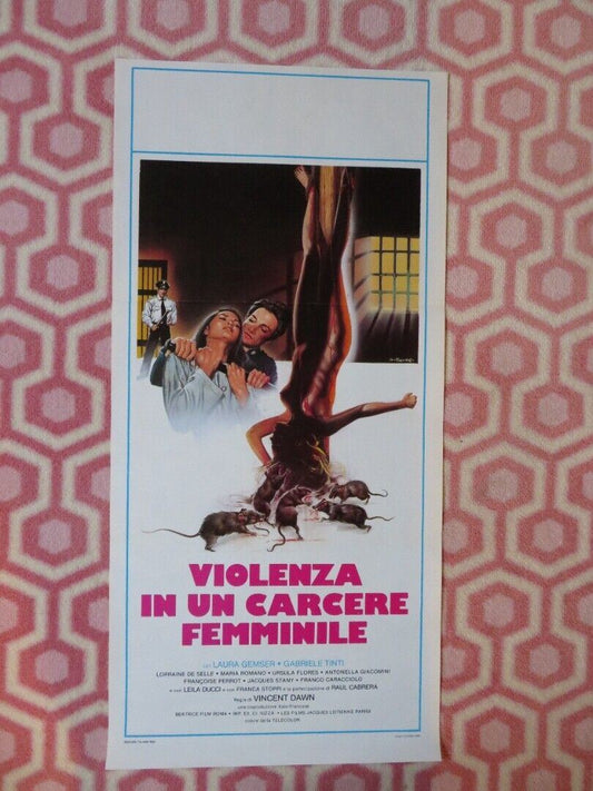 VIOLENZA IN UN CARCERE FEMMINILE  ITALIAN LOCANDINA (27.5"x13") POSTER 1982