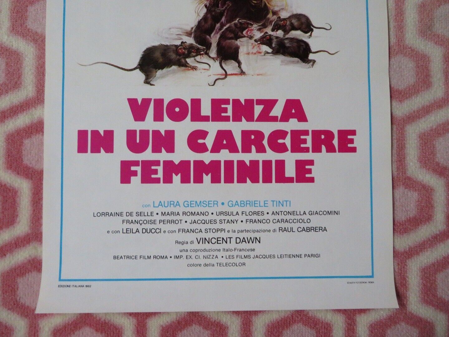 VIOLENZA IN UN CARCERE FEMMINILE  ITALIAN LOCANDINA (27.5"x13") POSTER 1982