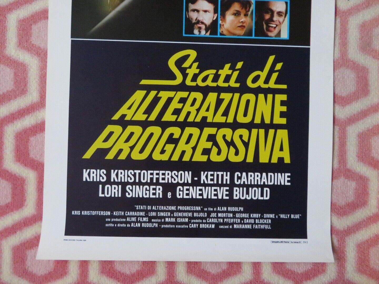 STATI DI ALTERAZIONE PROGRESSIVA  ITALIAN LOCANDINA (27.5"x13") POSTER 1988