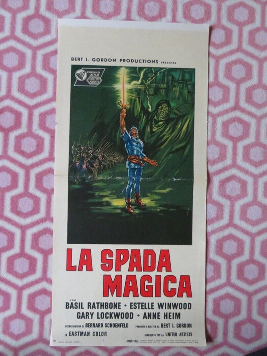 LA SPADA MAGIVA / The Magic Sword  ITALIAN LOCANDINA (27.5"x13") POSTER 1962