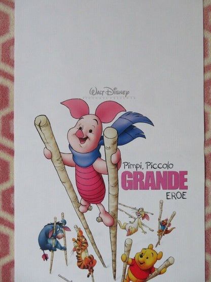 PIGLET'S BIG MOVIE  ITALIAN LOCANDINA (27.5"x13") POSTER DISNEY POOH 2003