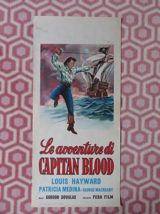 LE AVVENTURE DI CAPITAN BLOOD  ITALIAN LOCANDINA (27.5"x13") POSTER 1959