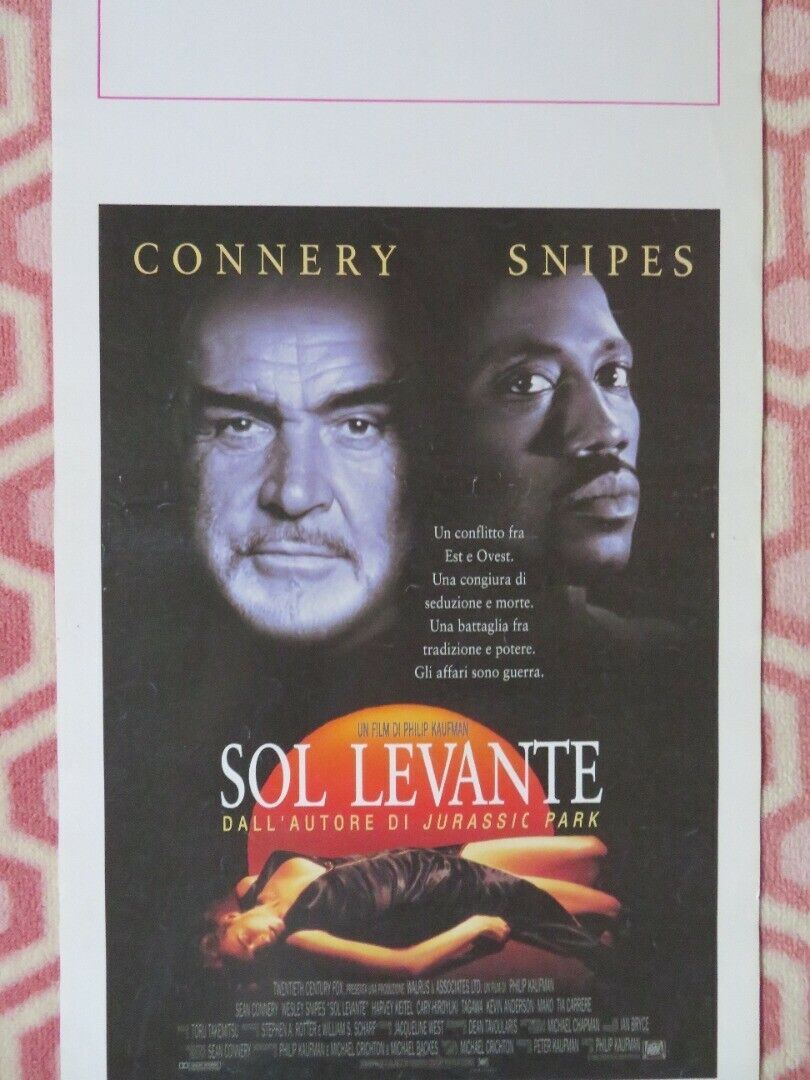 Rising Sun  ITALIAN LOCANDINA (27.5"x13") POSTER CONNERY SNIPES 1993