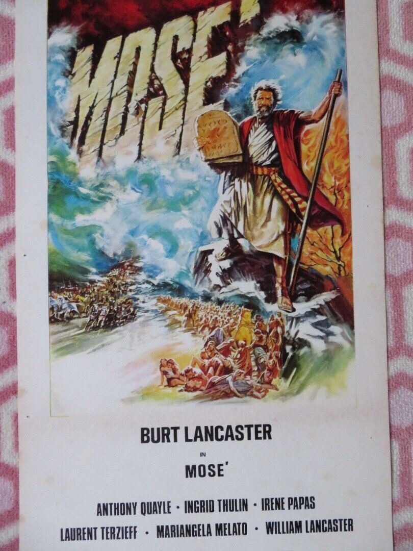 MOSE' / Moses the Lawgiver ITALIAN LOCANDINA (27.5"x12.5") POSTER 1974