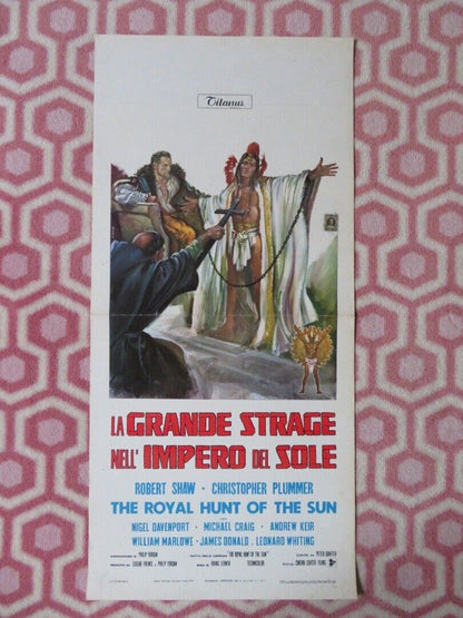 LA GRANDE STRAGE NELL' IMPERO DEL SOLE ITALIAN LOCANDINA (27.5"x13") POSTER '70