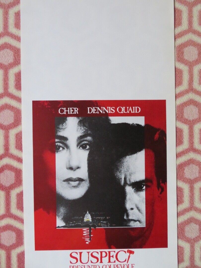 SUSPECT  ITALIAN LOCANDINA (27.5"x13") POSTER CHER DENNIS QUIAD 1988