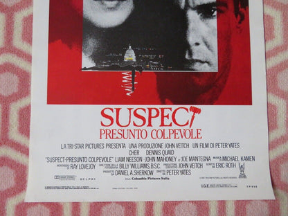 SUSPECT  ITALIAN LOCANDINA (27.5"x13") POSTER CHER DENNIS QUIAD 1988