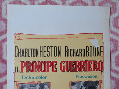 IL PRINCIPE GUERRIERO / The War Lord ITALIAN LOCANDINA (27.5"x13") POSTER 1965