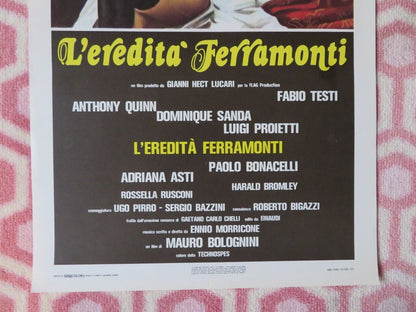 L'EREDITA FERRAMONTI / The Inheritance ITALIAN LOCANDINA (27.5"x13") POSTER 1976