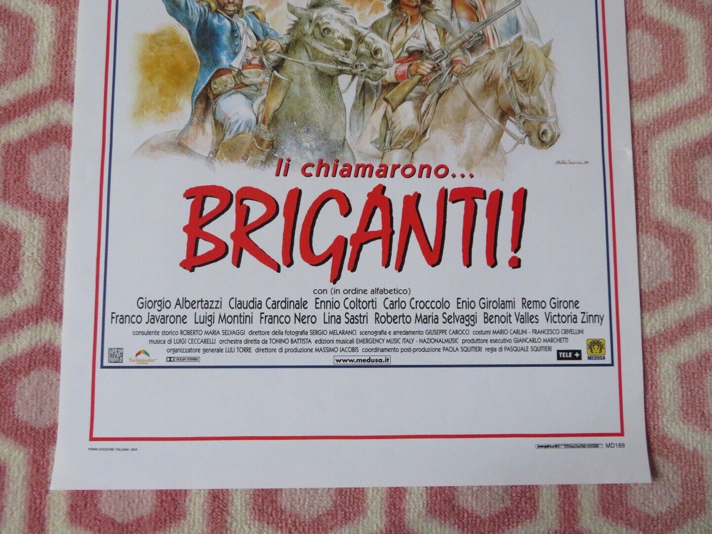 LI CHIAMARONO BRIGANTI!  ITALIAN LOCANDINA (27.5"x13") POSTER 1999