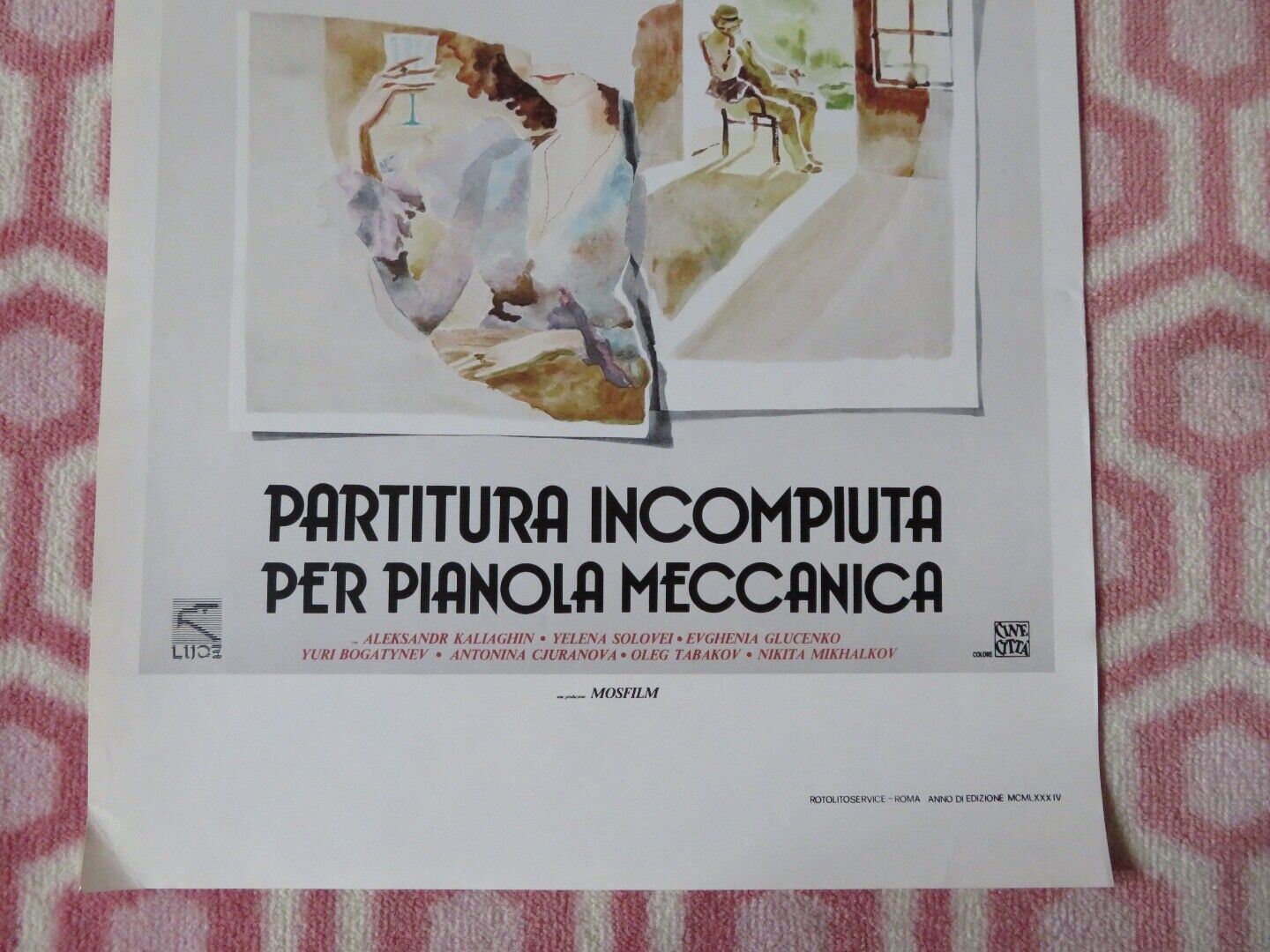 PARTITURA INCOMPIUTA PER PIANOLA MECCANICA ITALIAN LOCANDINA (27.5"x13") POSTER