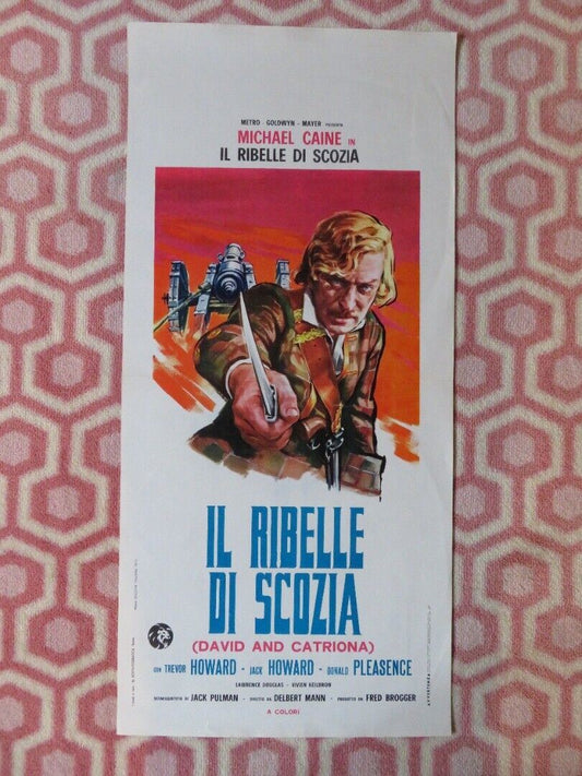 IL RIBELLE DI SCOZIA /Kidnapped ITALIAN LOCANDINA (27.5"x13") POSTER M CAINE '72