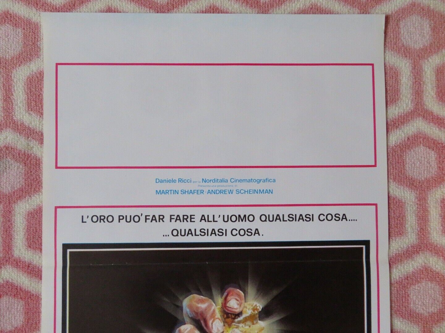 I PREDATORI DELLA VENA D'ORO ITALIAN LOCANDINA (28.5"x13") POSTER K BASINGER '84