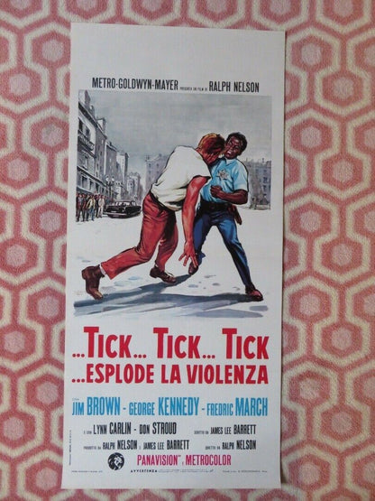 TICK TICK TICK ESPLODE LA VIOLENZA  ITALIAN LOCANDINA (27.5"x13") POSTER 1970