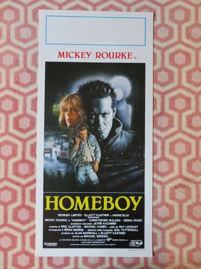 HOMEBOY  ITALIAN LOCANDINA (27.5"x13") POSTER MICKEY ROURKE 1988