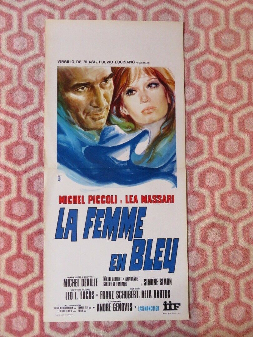 LA FEMME EN BLEU / The Woman in Blue  ITALIAN LOCANDINA (27.5"x13") POSTER 1973