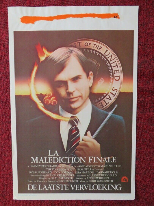 OMEN 3 THE FINAL CONFLICT BELGIUM (21"x14") POSTER SAM NEILL ROSSANO BRAZZI '81